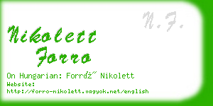 nikolett forro business card